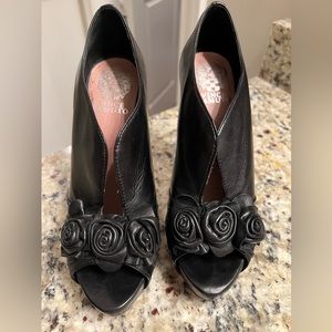 Misty Black Leather 5” heel